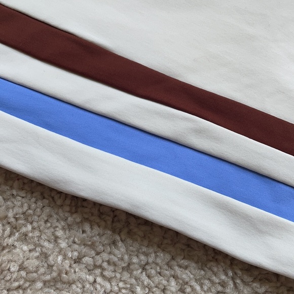 L*SPACE White Stripe Bikini Top - Picture 3 of 6